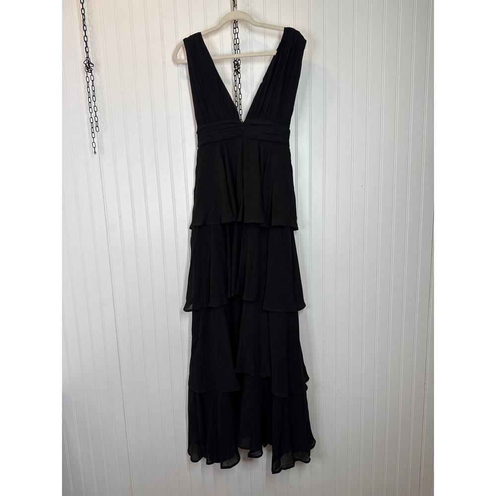 NWT Lulus Amazing Evening Black Tiered Maxi Dress Bridesmaid Wedding Prom Sz XS - Picture 6 of 7
